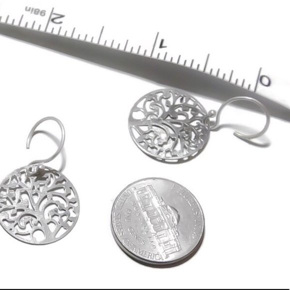 Tree of Life Silver Earrings - Picture 3 of 4